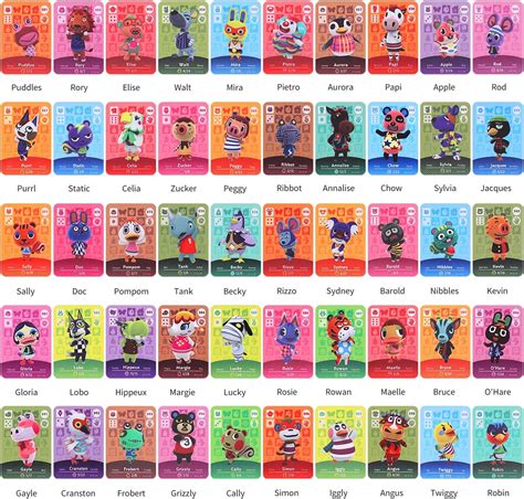 nfc mini cards animal crossing|acnh amiibo cards full set.